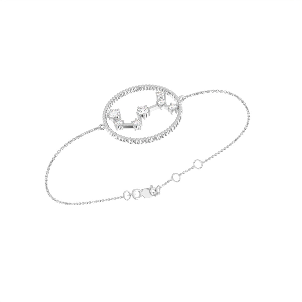 18K Scorpio Constellation Diamond Bracelet — 3D VIEW
