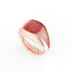 Sterling Silver Cushion Diamond Ring — IMAGE URL