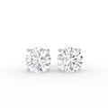 18K Round Solitaire Diamond Earrings — TOP