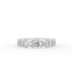 vimg:FJ4097|vimg:FJ4067|18K White Gold Asscher Eternity Diamond Ring — TOP