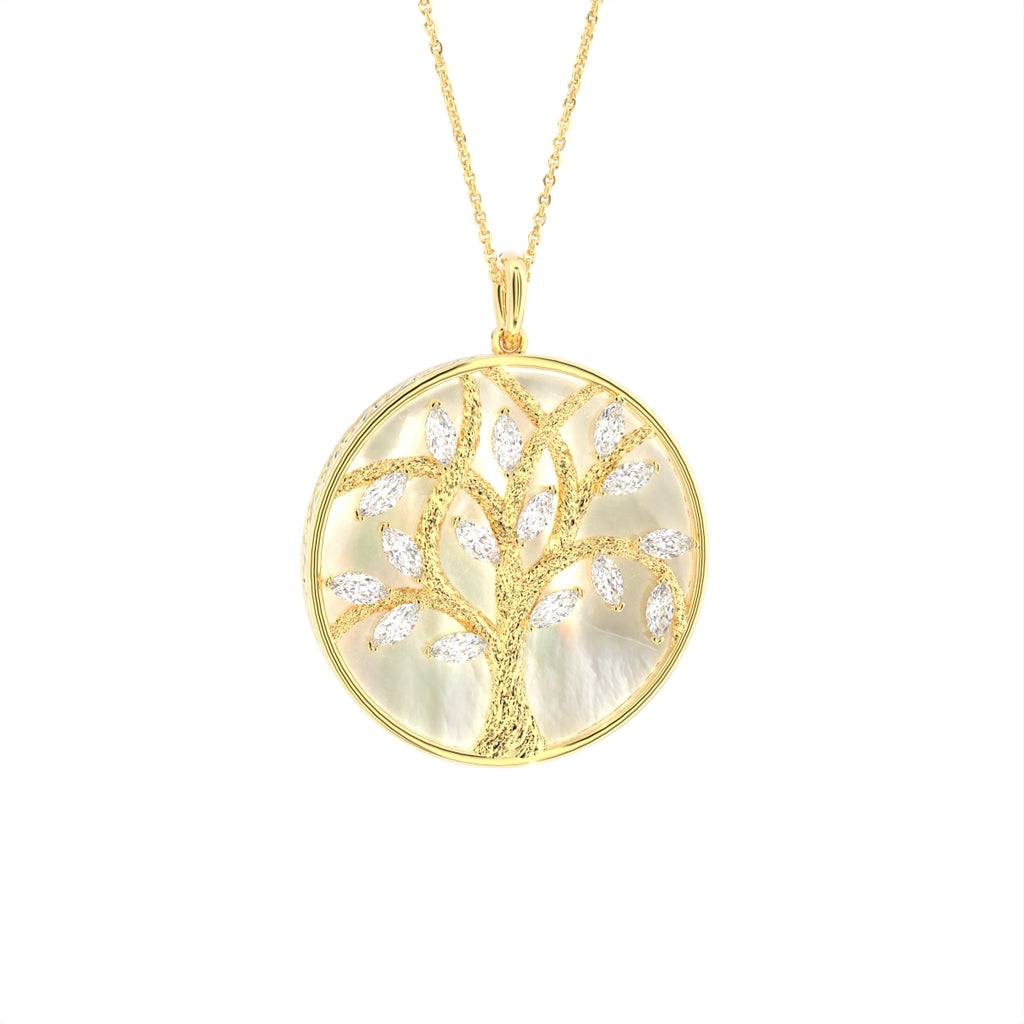 vimg:FJ6384|vimg:FJ6388|vimg:FJ6391|vimg:FJ6534|vimg:FJ6536|vimg:FJ6564|vimg:FJ6565|18K Tree of Life Marquise Diamond Pendant — 3D VIEW