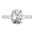 18K Solitaire Oval Diamond Ring — TOP