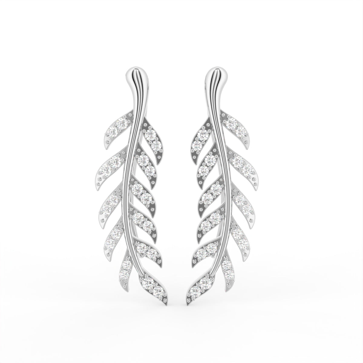 Sterling Silver Diamond Earrings — TOP