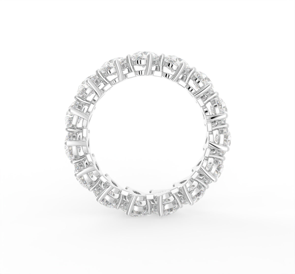 18K Pear Eternity Diamond Ring — FRONT
