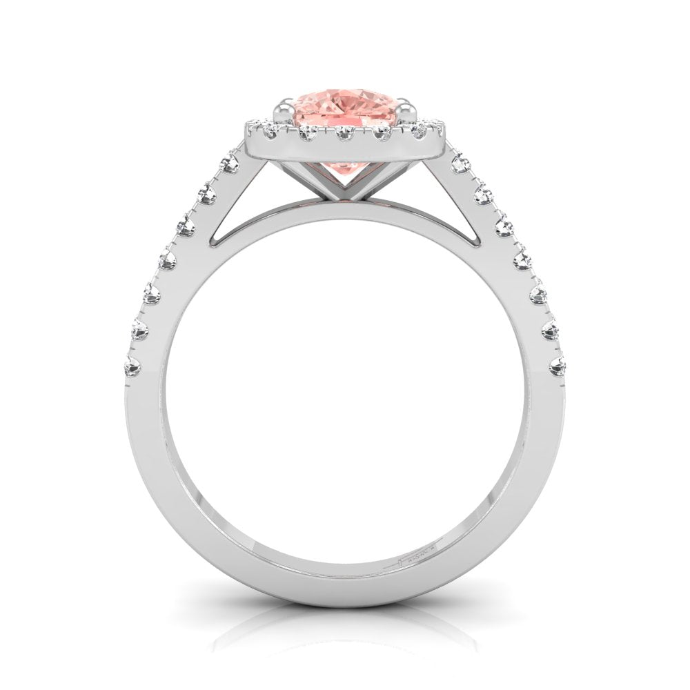 vimg:Z00239|18K Halo Cushion Diamond Ring — FRONT
