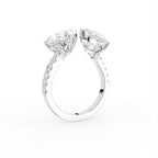 18K Bespoke Pear Diamond Ring — 3D VIEW