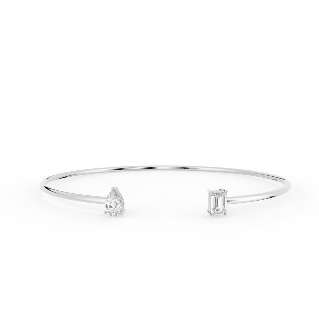 18K Solitaire Diamond Bangle — TOP