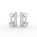 14K Yellow Gold Half Hoop Diamond Earrings — TOP