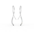 18K Pave Drop Diamond Earrings — TOP