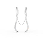 18K Pave Drop Diamond Earrings — TOP