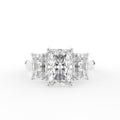 18K Trilogy Diamond Engagement Ring — TOP