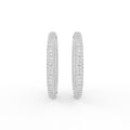 18K Diamond Hoop Earrings — TOP