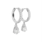 18K Pearl Drop Diamond Earrings — 3D VIEW