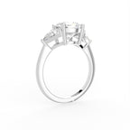 vimg:Z00309|18K Trilogy Cushion Diamond Ring — 3D VIEW