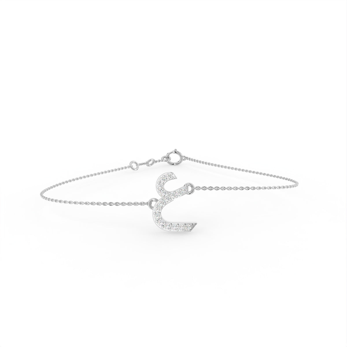 18K Arabic Alphabet Diamond Bracelet — TOP