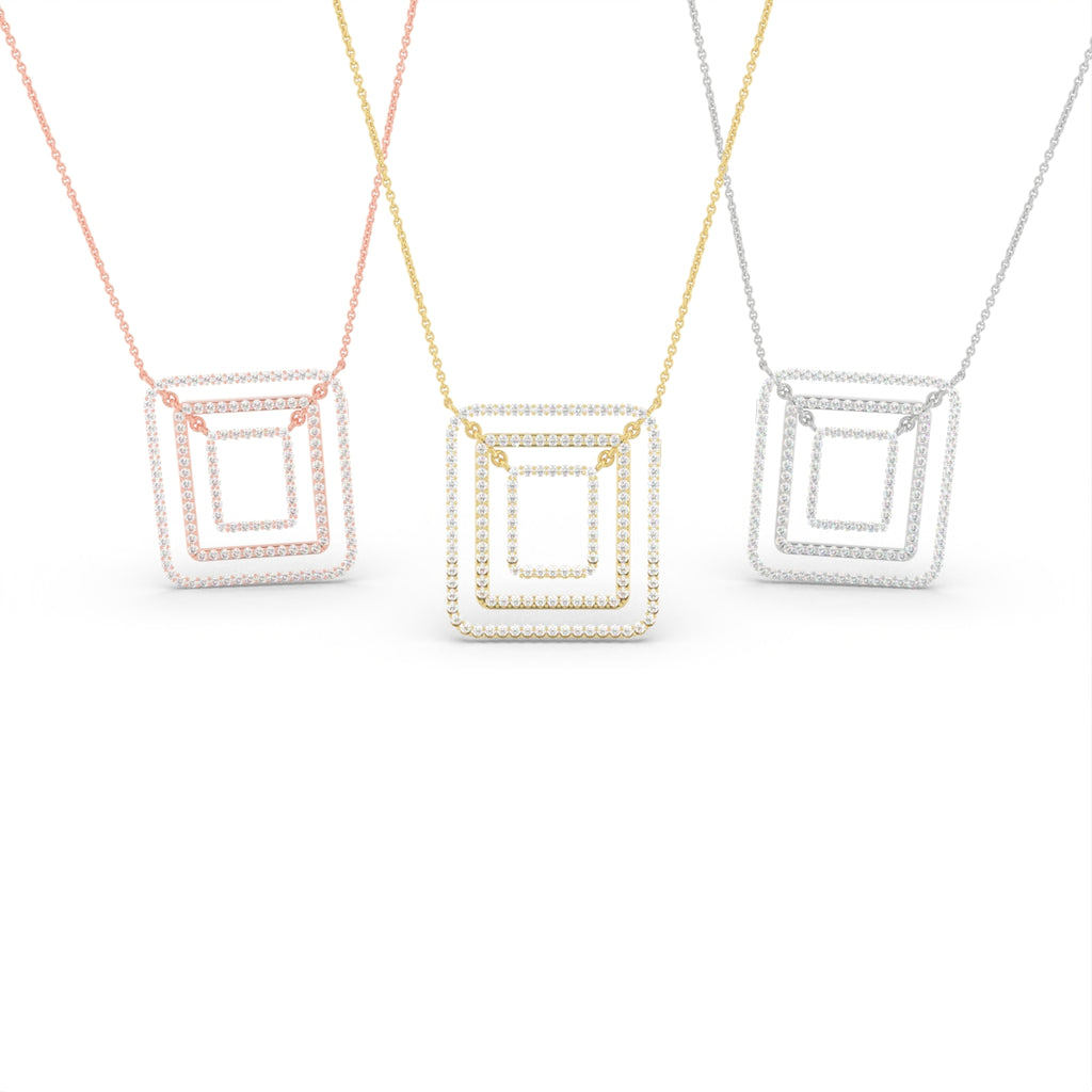 18K Diamond Pendant — 3 COLOR