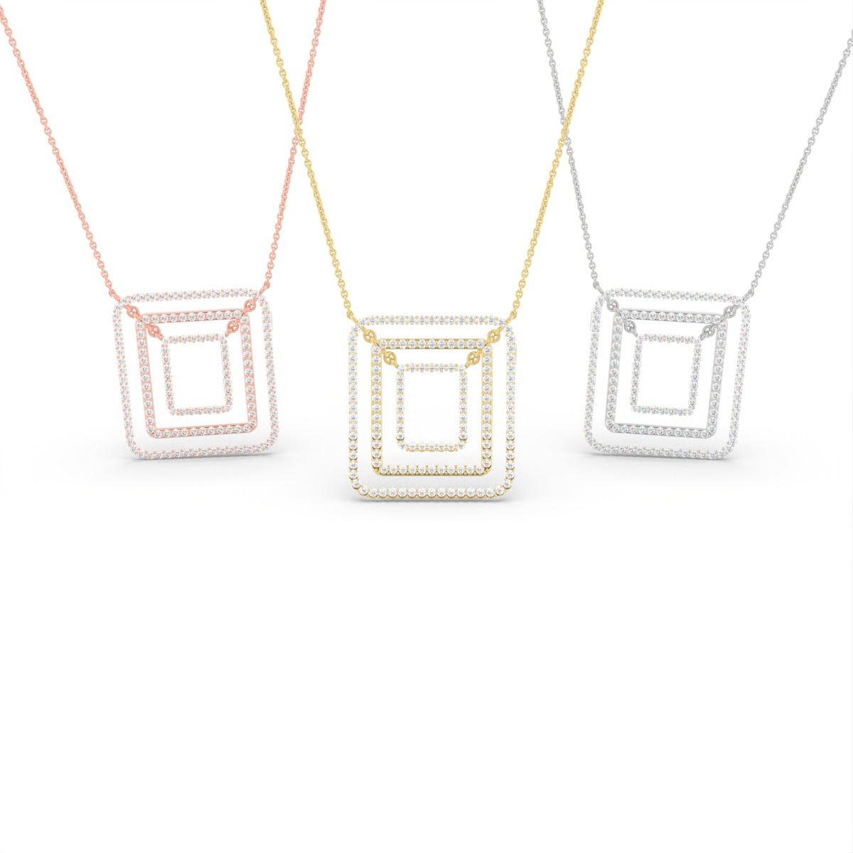 18K Diamond Pendant — 3 COLOR