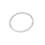 14K White Gold Tennis Pear Diamond Bracelet — 3D VIEW