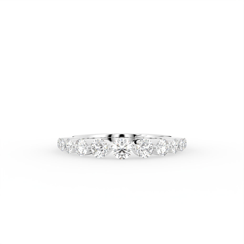 18K Half Eternity Diamond Ring — TOP