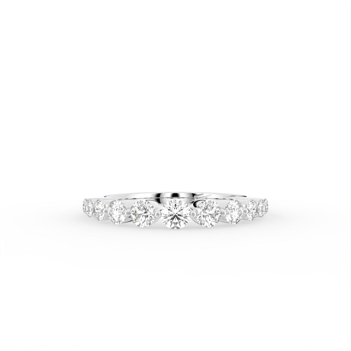 18K Half Eternity Diamond Ring — TOP