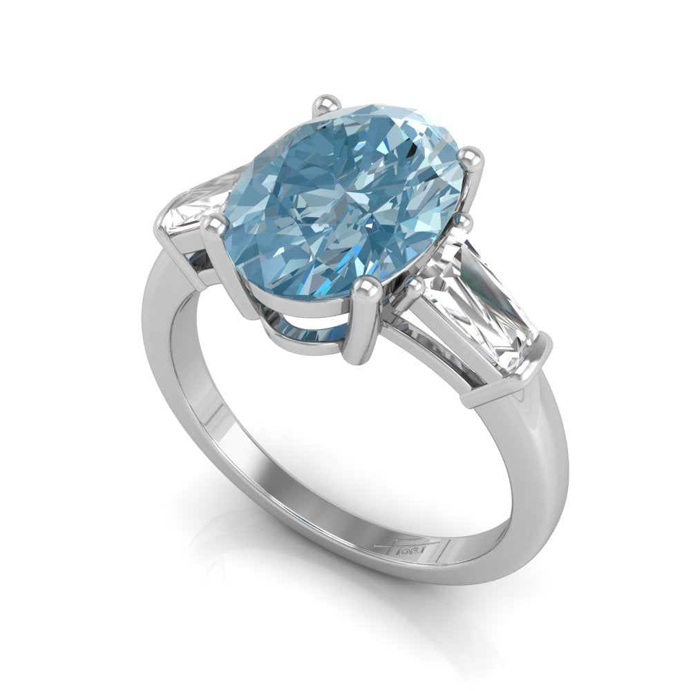 vimg:FJ2427|18K Trilogy Oval Diamond Ring — 3D VIEW