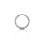 18K Diamond Hoop Earrings — SIDE VIEW