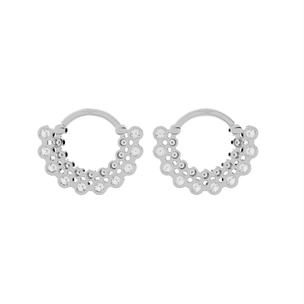 18K Bespoke Diamond Earrings — BACK