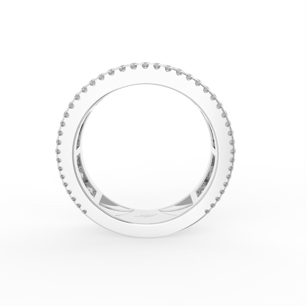 18K White Gold Eternity Baguette Diamond Ring — FRONT