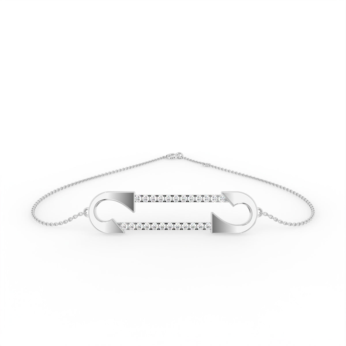 18K Gold Round Diamond Bracelet — TOP
