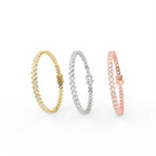 Sterling Silver Diamond Bracelet — 3 COLOR