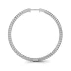 18K Diamond Hoop Earrings — SIDE VIEW