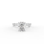 18K Solitaire Cushion Diamond Ring — TOP