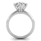18K Solitaire Round Diamond Ring — FRONT