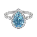 vimg:FJ1011|18K White Gold Halo Pear Diamond Ring — TOP