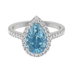 vimg:FJ1011|18K White Gold Halo Pear Diamond Ring — TOP