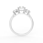 18K Trilogy Diamond Engagement Ring — FRONT