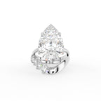 18K Pear Solitaire Diamond Engagement Ring — TOP