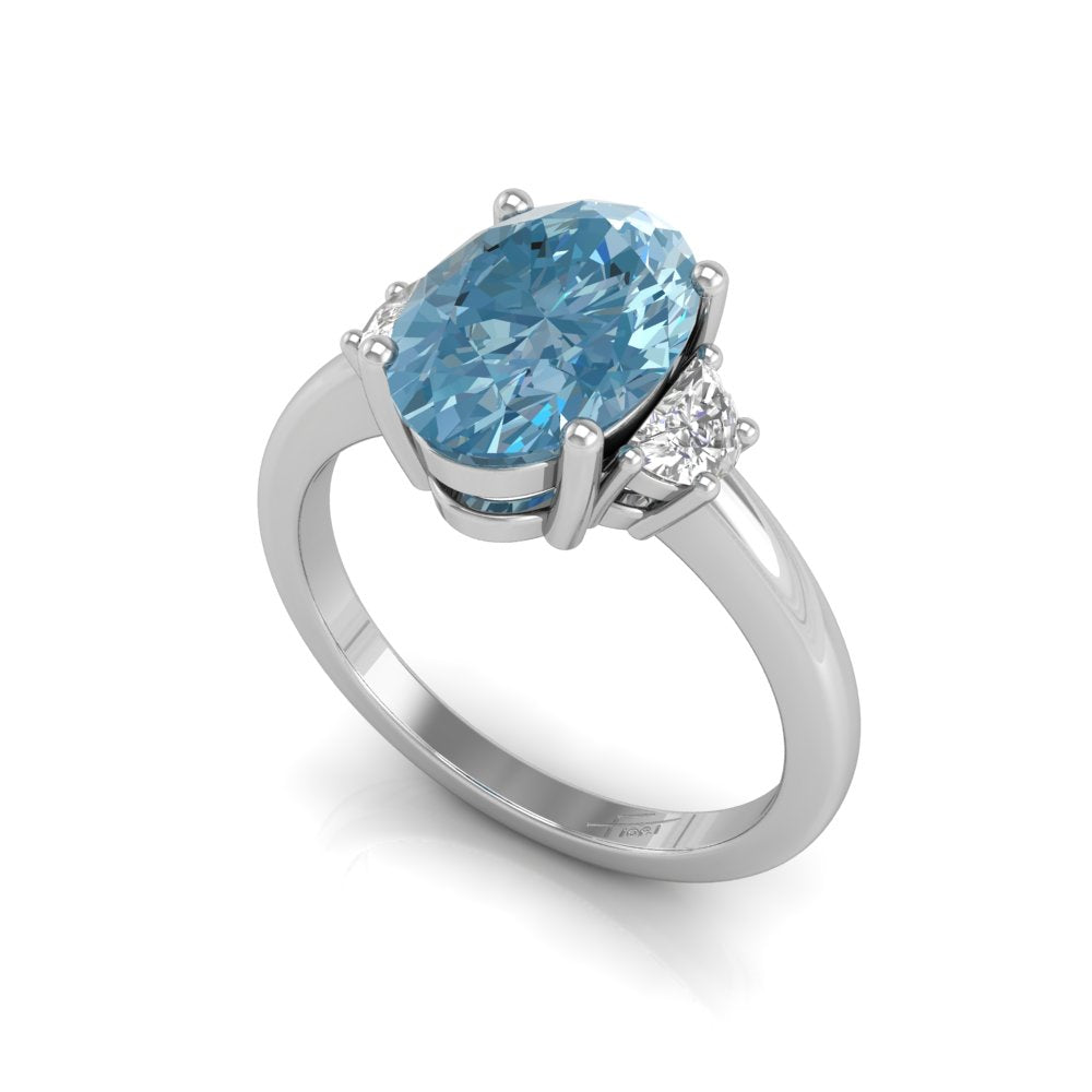 vimg:FJ2247|18K Trilogy Oval Diamond Ring — 3D VIEW