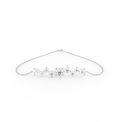 14K Gold Round Diamond Bracelet — TOP
