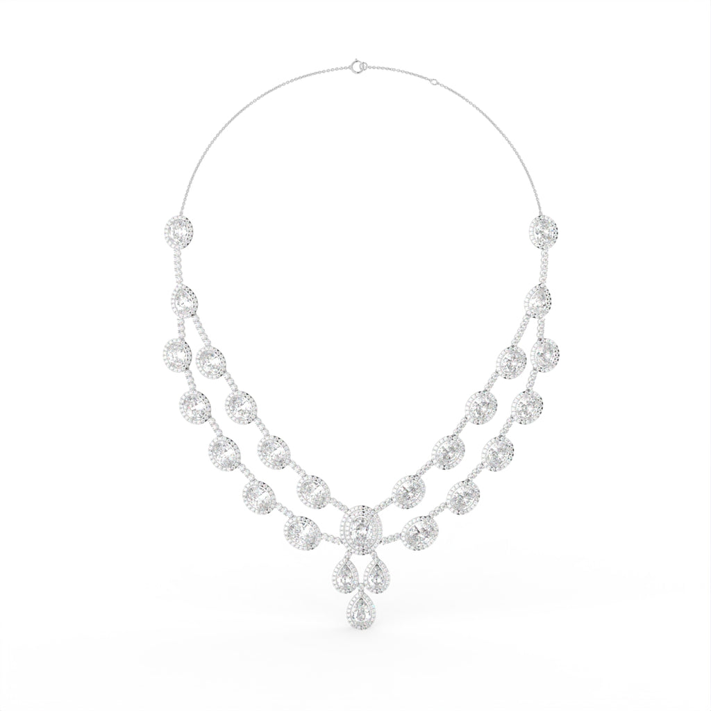 Sterling Silver Diamond Necklace — TOP