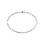 14K White Gold Tennis Marquise Diamond Bracelet — FRONT