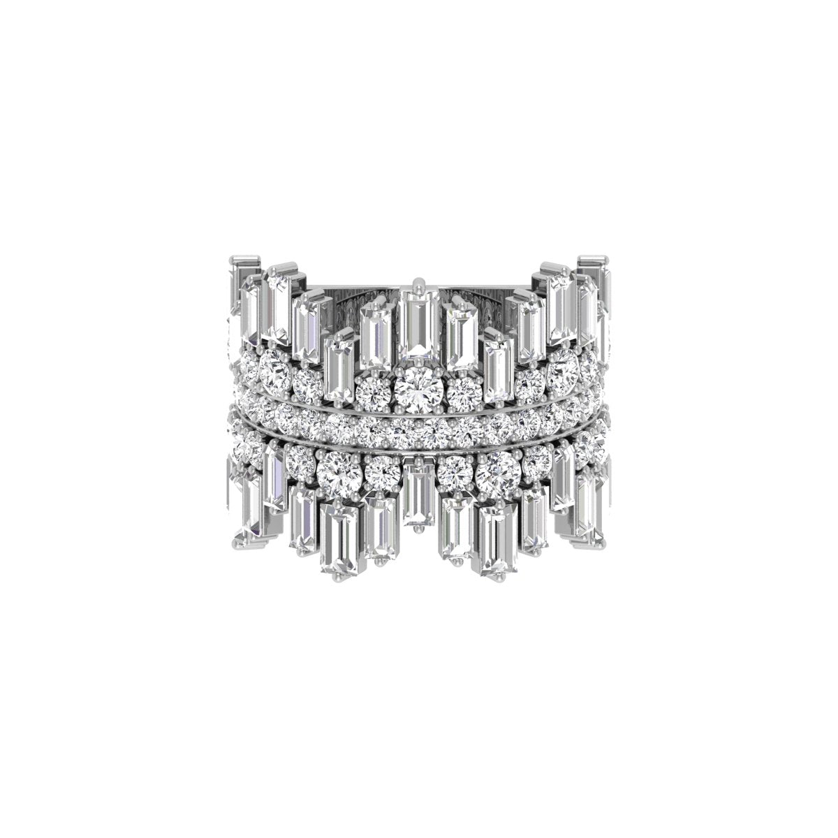 18K Double Finger Diamond Ring — TOP