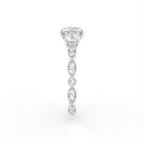 18K Solitaire Round Diamond Engagement Ring — SIDE