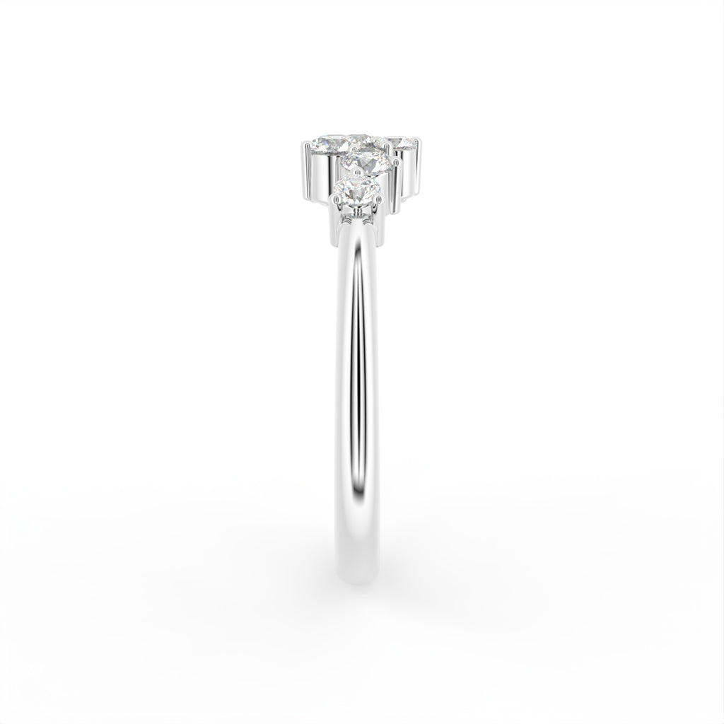 18K Eternity Round Diamond Ring — SIDE