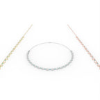 Sterling Silver Diamond Necklace — 3 COLOR