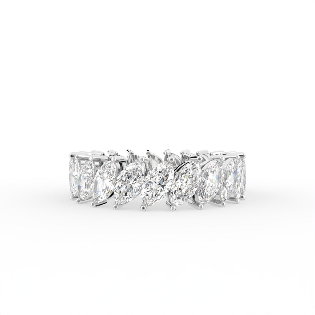 vimg:FJ3871|vimg:FJ3913|14K White Gold Full Eternity Marquise Diamond Ring — TOP