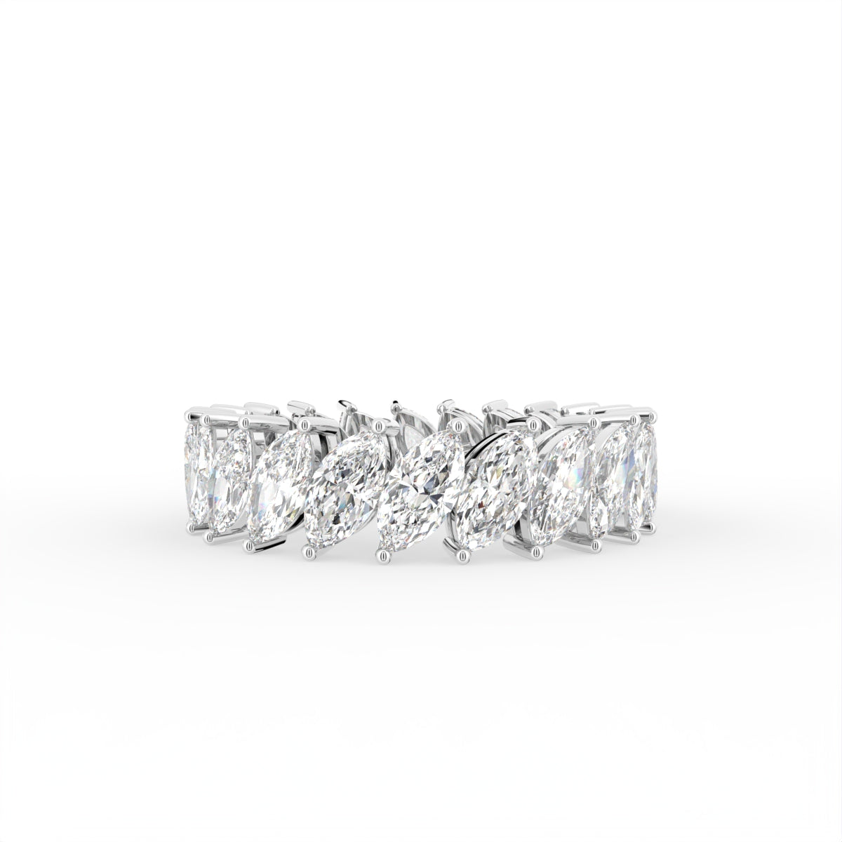 vimg:FJ3871|vimg:FJ3913|14K White Gold Full Eternity Marquise Diamond Ring — TOP