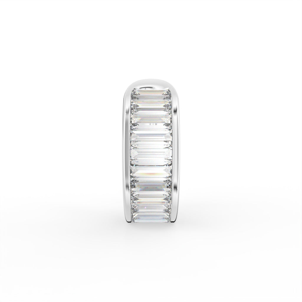 18K Baguette Diamond Piercing Earrings — TOP