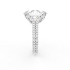 18K Yellow Gold Solitaire Oval Diamond Engagement Ring — SIDE