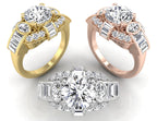 18K Bespoke Baguette Diamond Ring — 3 COLOR